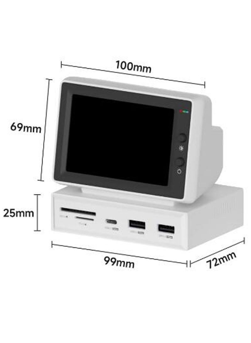 3.5 Inch IPS USB Screen with USB C Hub AIDA64 PC CPU RAM HDD Data Monitoring Electronic Album Floating Lyrics Display Sub Screen for Laptop  - Image 5