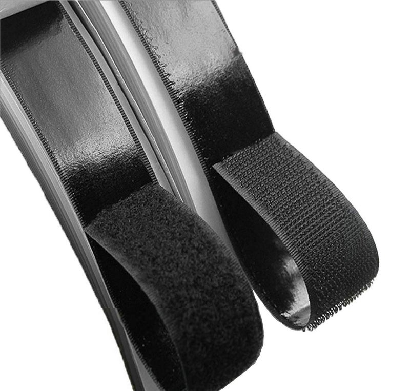 OBTANIM 15 Inch Wide Adhesive Black Hook and Loop Tape 54 Yards Heavy Duty Sticky Back Fastener Black