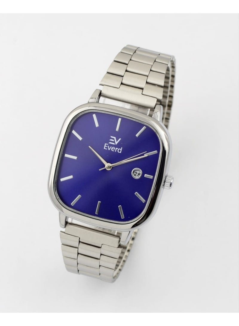 إيفيرد ساعة يد رجالية كوارتز فاخرة وعصرية، مقاومة للماء، مزودة بإضاءة خلفية وتاريخ.