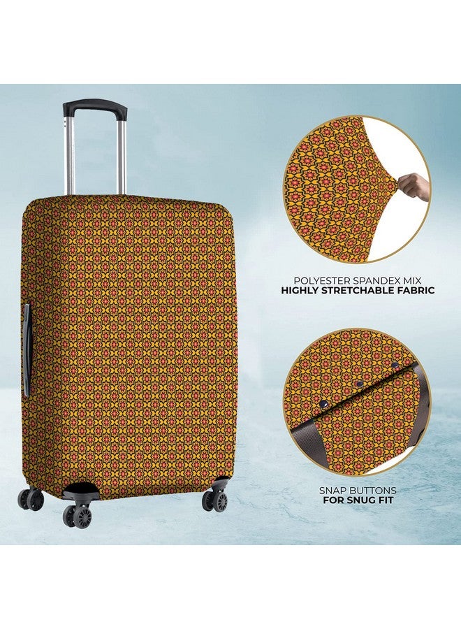 Nasher Miles Polyester 65 cm (24 Inch) Medium Protective Luggage Cover - Tile Print Design - Image 4