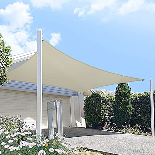 HIPPO Rectangle Shade Sail Affordable & Premium 230 GSM Sun Shade UV Block for Canopy Outdoor Patio Car Parking (Sahara-Sand, 9.5FTX5FT) - Image 1