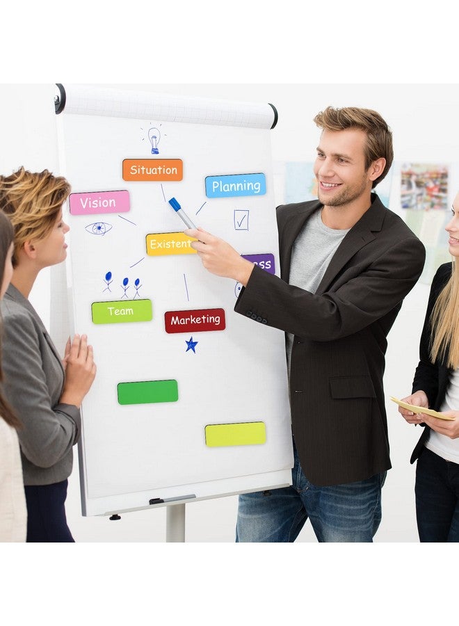 بروديوت 72 قطعة من ملصقات الأسماء المغناطيسية القابلة للمسح الجاف، مقاس 3.2 × 1.2 بوصة، ملصقات أسماء مغناطيسية للسبورة البيضاء والثلاجة والخزانة والفصل الدراسي والمكتب والمنزل - Image 5