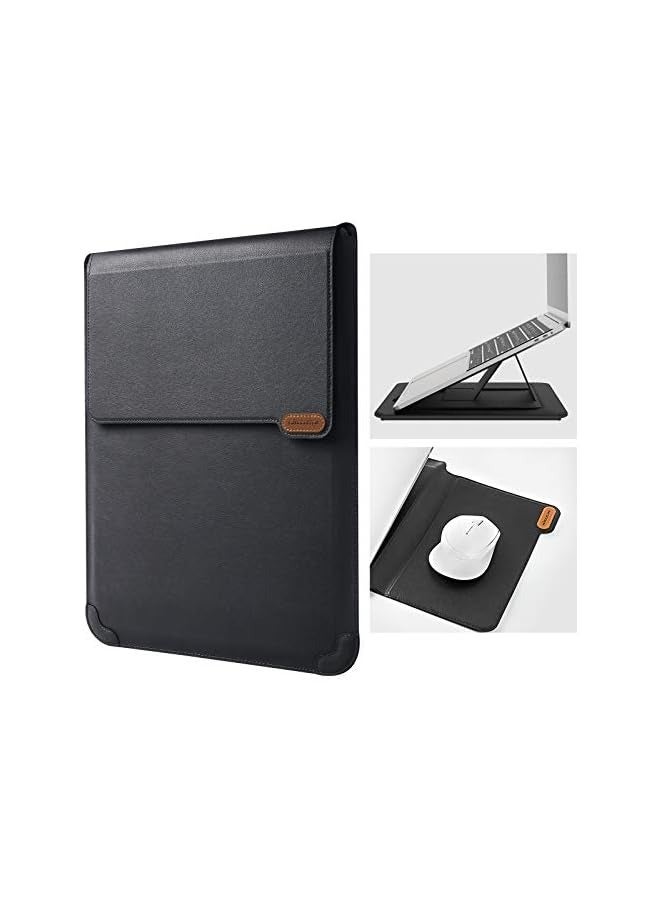 Nillkin Nillkin 13 inch Laptop Sleeve Case Laptop Stand Adjustable, Computer Shock Resistant Bag with Mouse Pad for 13" MacBook Pro and MacBook Air, XPS 13, Surface Book 13.5", 12.9" New iPad Pro, Black  - Image 1