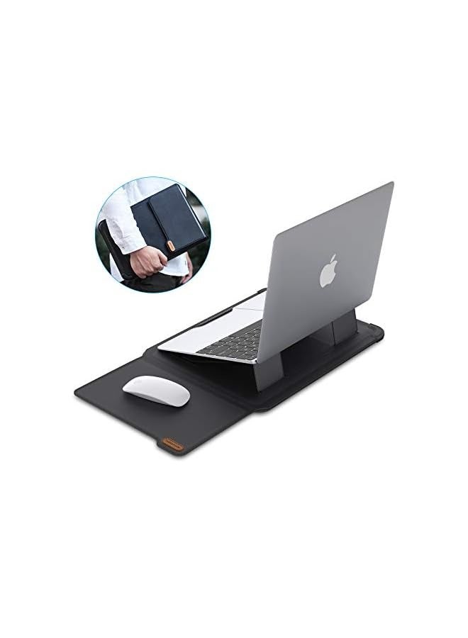 Nillkin Nillkin 13 inch Laptop Sleeve Case Laptop Stand Adjustable, Computer Shock Resistant Bag with Mouse Pad for 13" MacBook Pro and MacBook Air, XPS 13, Surface Book 13.5", 12.9" New iPad Pro, Black  - Image 2