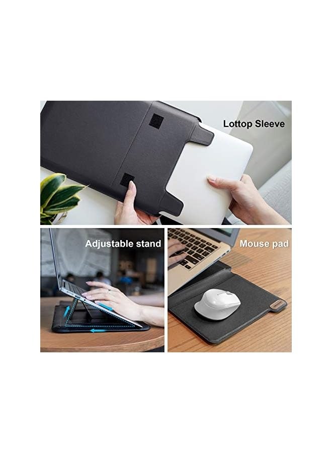 Nillkin Nillkin 13 inch Laptop Sleeve Case Laptop Stand Adjustable, Computer Shock Resistant Bag with Mouse Pad for 13" MacBook Pro and MacBook Air, XPS 13, Surface Book 13.5", 12.9" New iPad Pro, Black  - Image 4