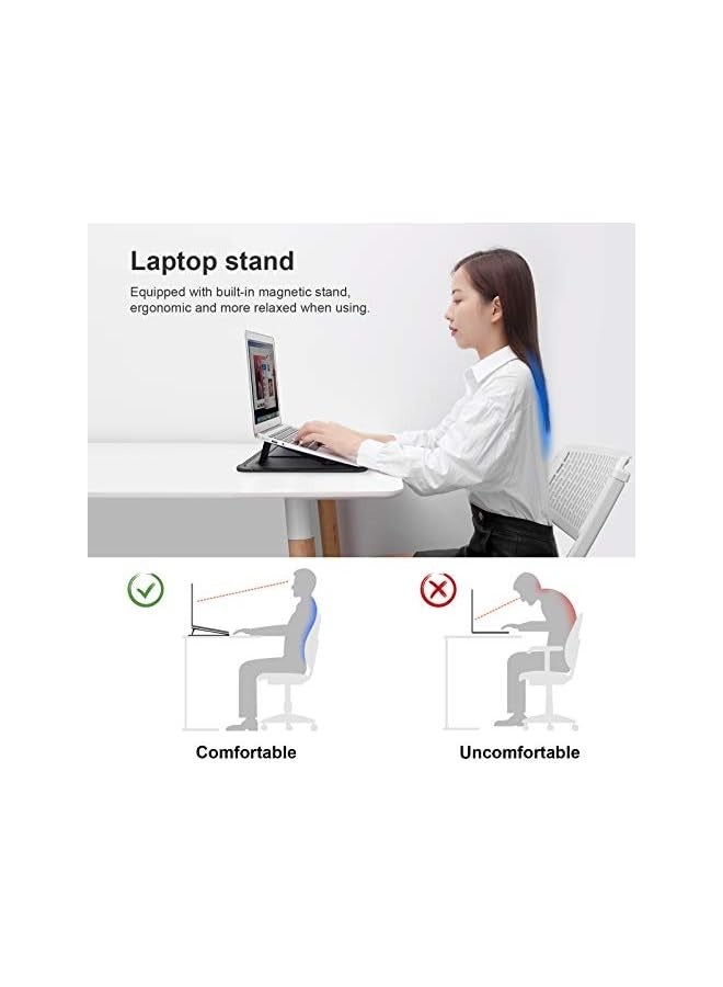 Nillkin Nillkin 13 inch Laptop Sleeve Case Laptop Stand Adjustable, Computer Shock Resistant Bag with Mouse Pad for 13" MacBook Pro and MacBook Air, XPS 13, Surface Book 13.5", 12.9" New iPad Pro, Black  - Image 5