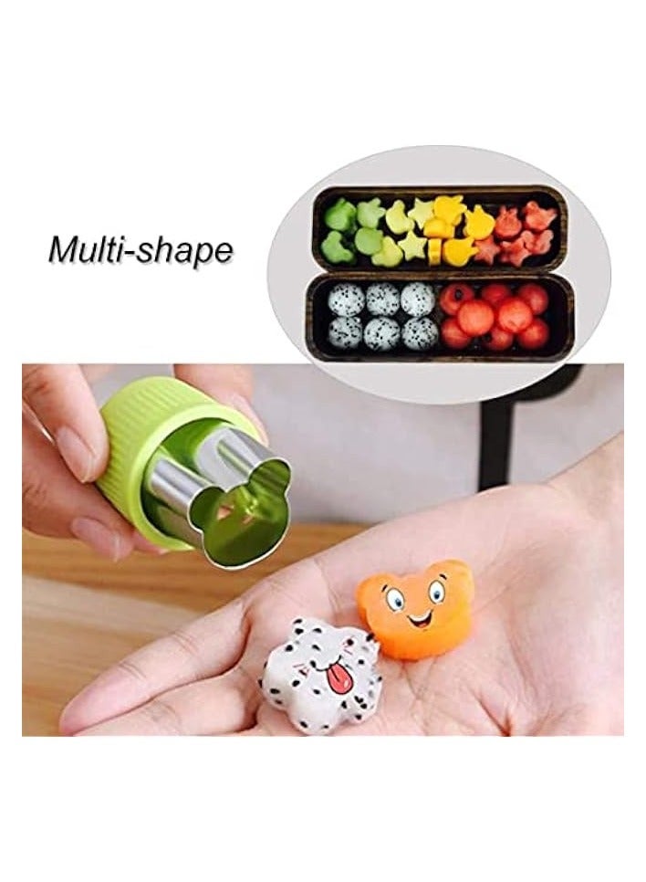 Green Tiger Vegetable Cutter Shapes Set (9 Piece) - Mini Cookie Cutters, Vegetable Shape Cutters for Kids, Bento Lunch Box Accessories - Image 2