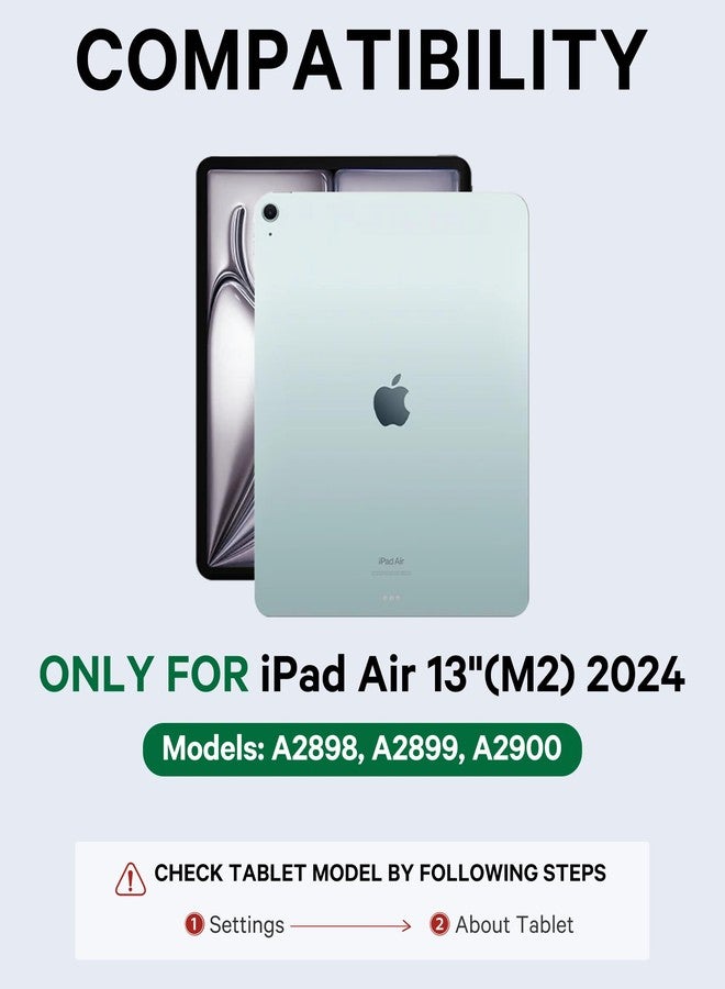GreenLaw لوحة مفاتيح GreenLaw لجهاز iPad Air مقاس 13 بوصة (M3/M2)، لوحة مفاتيح مغناطيسية قابلة للفصل مع لوحة لمس متعددة اللمس، غطاء مقاوم للبقع بإضاءة خلفية بسبعة ألوان لجهاز iPad Air مقاس 13 بوصة (M3 2025/M2 2024)، أزرق فاتح - Image 2