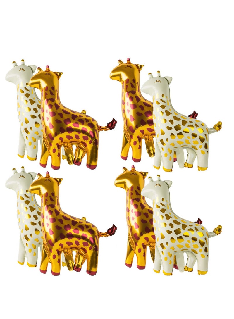 Y&D Giraffe Balloons - Create a Wild Jungle Adventure ,Perfect for Zoo, and Wildlife Theme Parties One Birthday Decorations Supplies(8 Pcs )  - Image 1