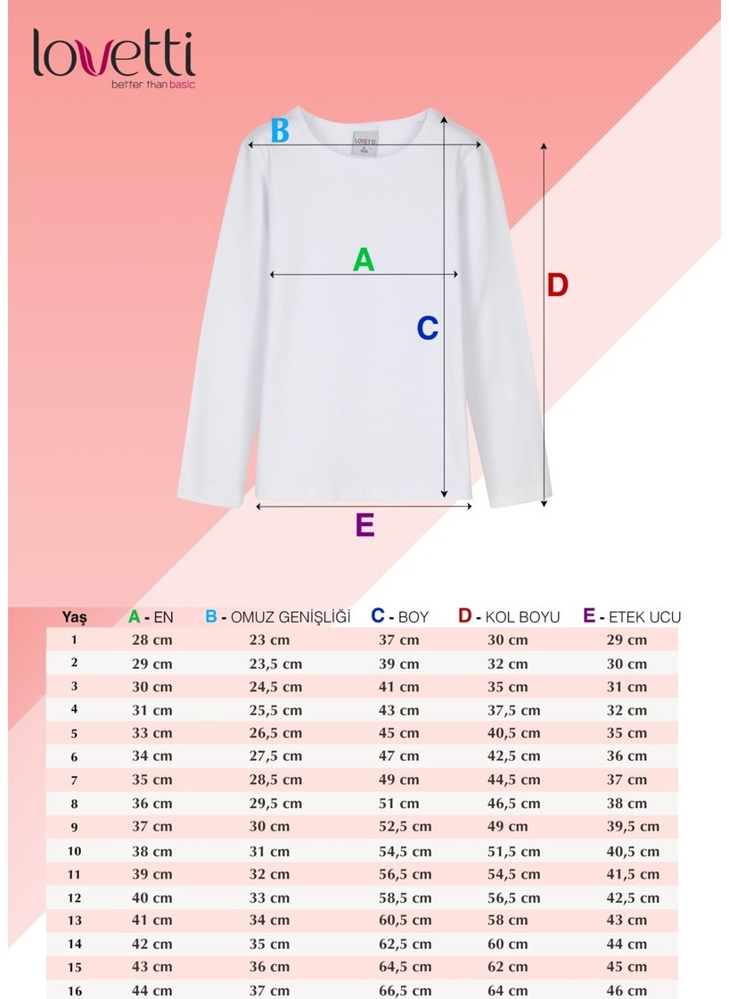 Lovetti - Tile Basic Seasonal Lycra Long Sleeve Girls T-Shirt - Image 1