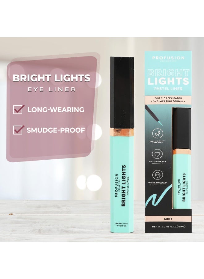 Profusion Cosmetics Bright Lights Neon & Pastel Graphic Liners, Mint - Image 4