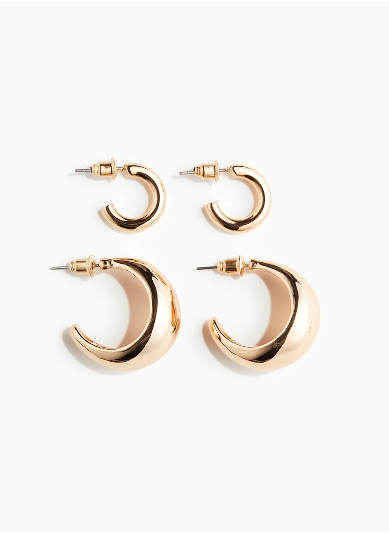 H&M 2 Pairs Hoop Earrings