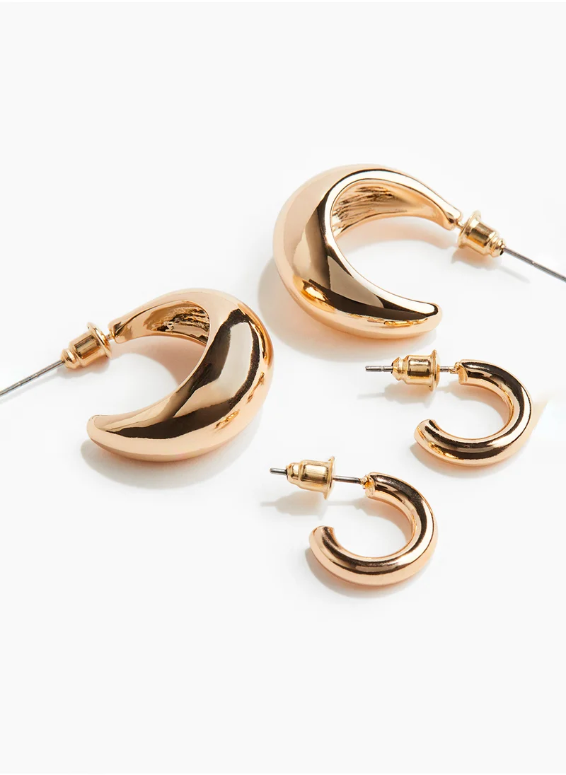 H&M 2 Pairs Hoop Earrings
