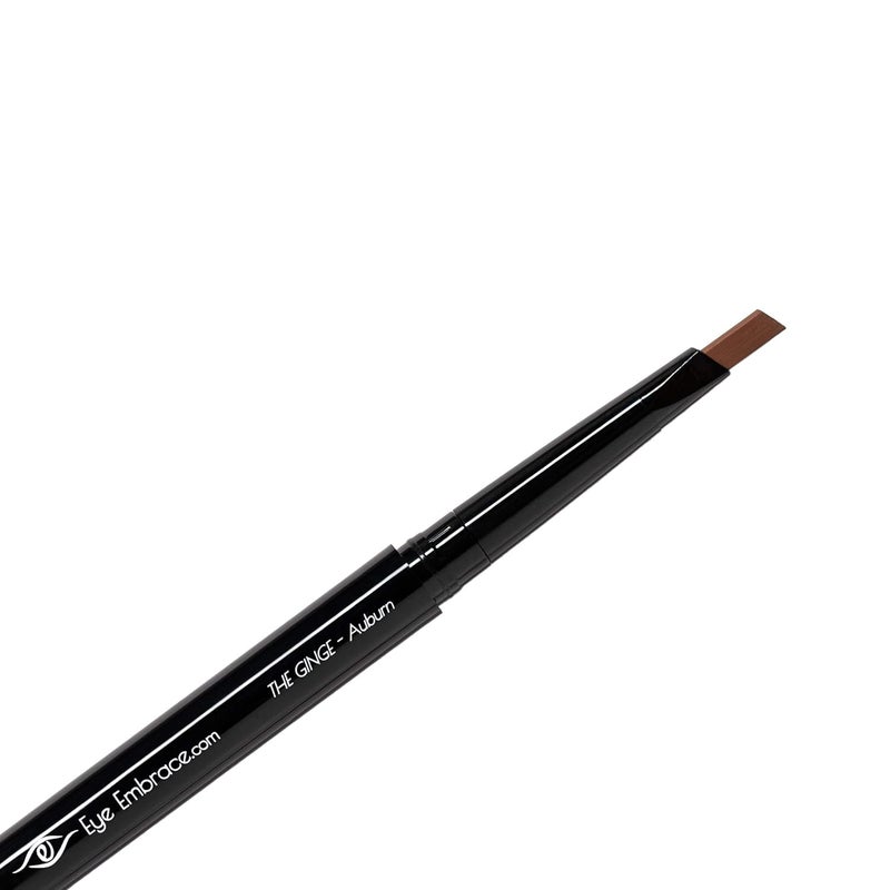 Eye Embrace The Ginge Auburn Red Eyebrow Pencil  Waterproof DoubleEnded Automatic Angled Tip  Spoolie Brush CrueltyFree