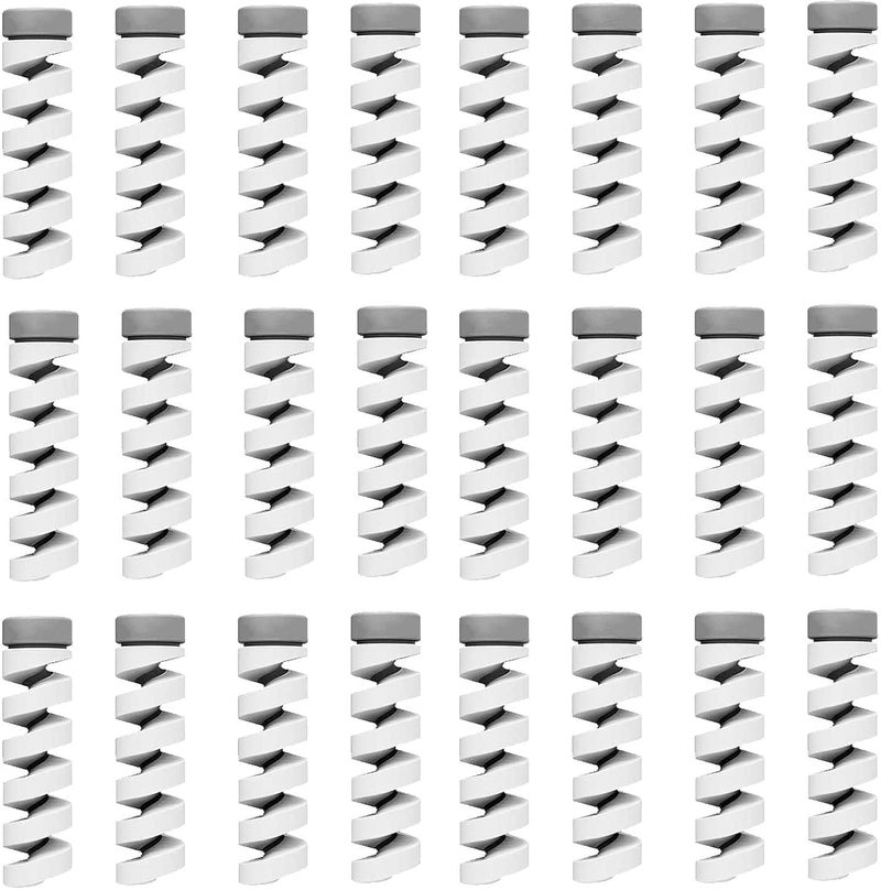 CERLINK (30Pcs Grey) Spiral Cable Charger Protectors Data Cable Saver Charging Cord Protective Cable Cover Headphone MacBook Laptop Earphone Cell Phone - Image 1