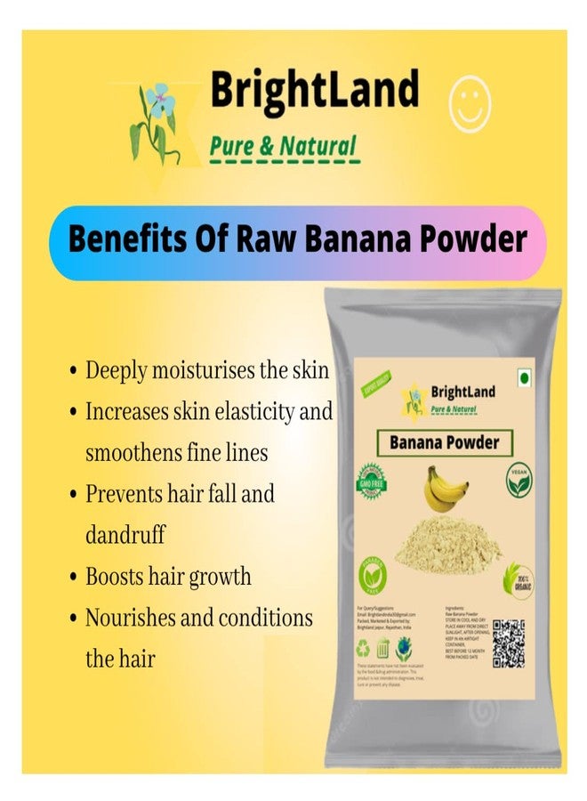 Brightland Pure and Natural Banana Powder For Skin, Face Pack | Face Mask for Fairness | Glowing Skin (100 gm) - Image 2