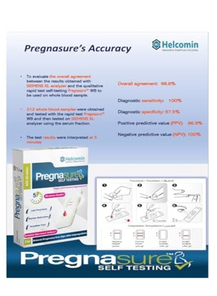 Pregnasure Finger Blood Pregnancy Test - Image 5
