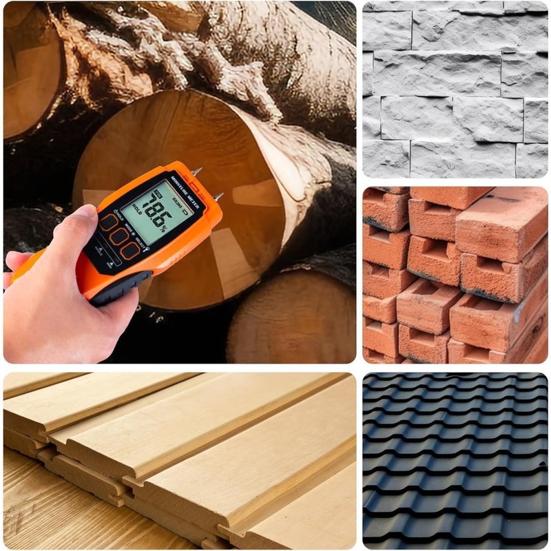 High Accuracy Humidity Detector, Moisture Meter for Walls, Ceilings and Building Materials, Portable Moisture Analyzer with Backlit Display - Image 3