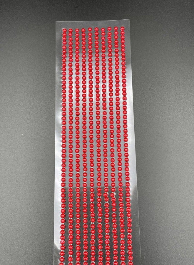 Syntego 500 x Self Adhesive Pearls Gems 3mm Mini Flat Backed Round Pearls Beads Strips Embellishments (AB Blue) - Image 3