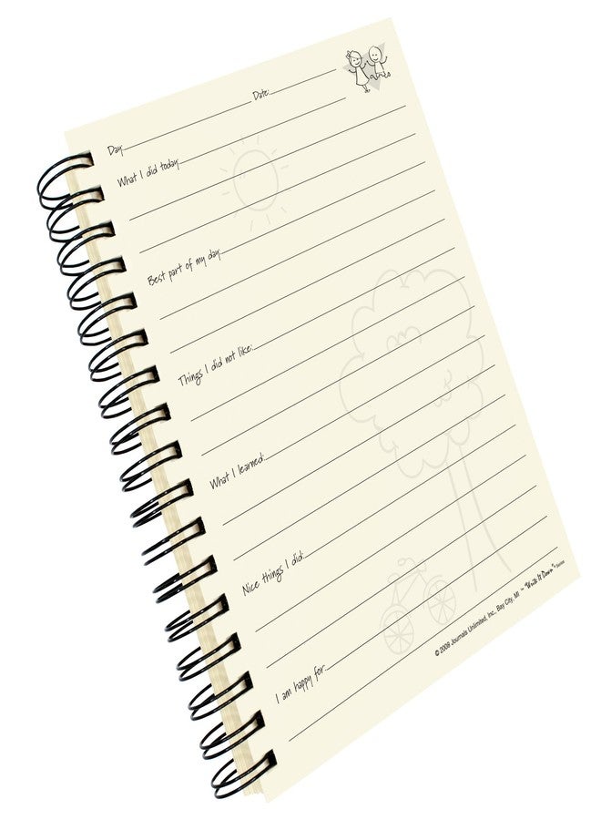 Write it Down series by Journals Unlimited, Guided Journal, Kid Stuff, My First Journal, Full-size 7.5"x 9", Yellow Hard Cover, Made in USA - Image 4