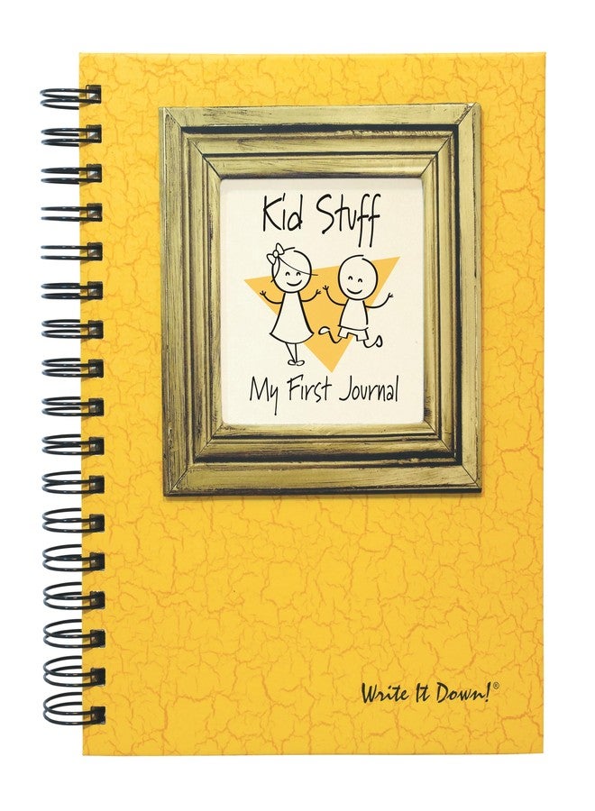 Write it Down series by Journals Unlimited, Guided Journal, Kid Stuff, My First Journal, Full-size 7.5"x 9", Yellow Hard Cover, Made in USA - Image 3