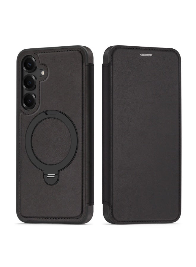 Magnetic Flip Leather Wallet Case for Samsung Galaxy S26, S26 Plus, S25, S25 Plus, S24, S24 Plus with RFID Blocking and Shockproof Protection - Image 5