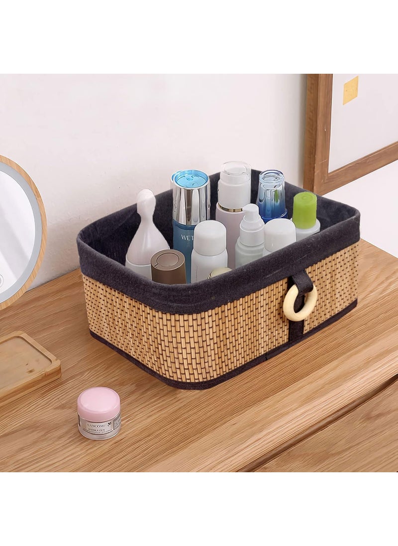 UmI. Umi Brick Storage Box Bamboo 30x20x12 cm EcoFriendly Foldable Basket for Home Natural Pack of 1  - Image 1
