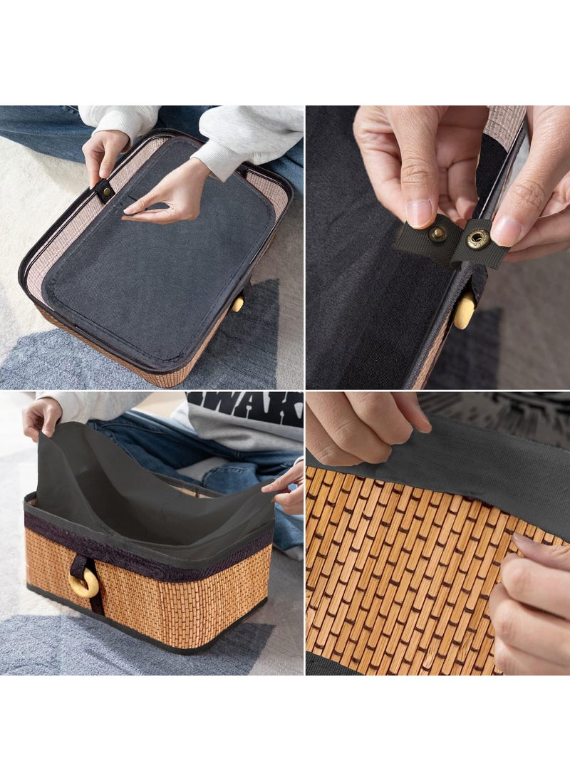 UmI. Umi Brick Storage Box Bamboo 30x20x12 cm EcoFriendly Foldable Basket for Home Natural Pack of 1  - Image 5
