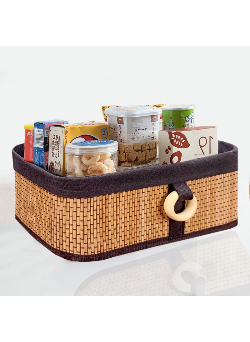 UmI. Umi Brick Storage Box Bamboo 30x20x12 cm EcoFriendly Foldable Basket for Home Natural Pack of 1  - Image 3