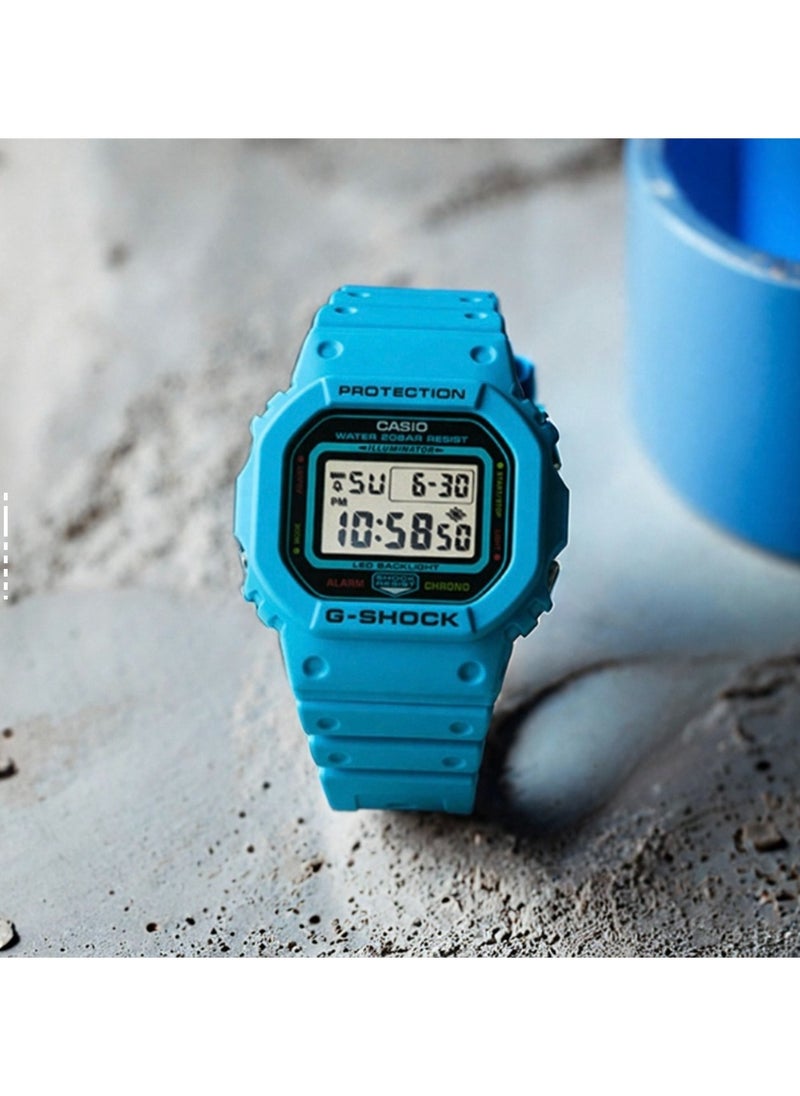 CASIO - octagonal sports waterproof and shockproof watch GA-5600 bule - Image 1