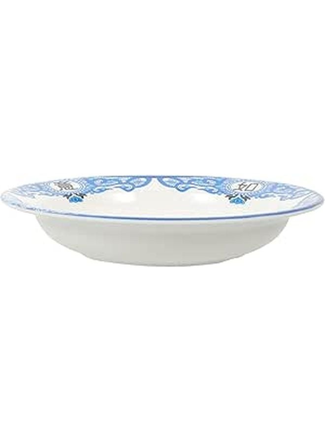 Melamine Vintage Blue Snack Plate Sturdy Cold Dish Serving Plates For Party Restaurant - Image 1