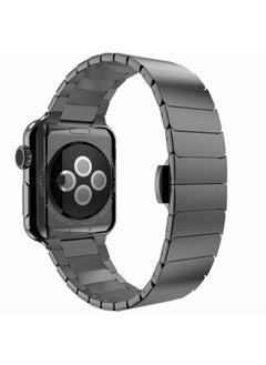 Stainless steel Metal band for apple watch replacement Link Bracelet strap 44mm/45mm/42mm/49mm BLACK