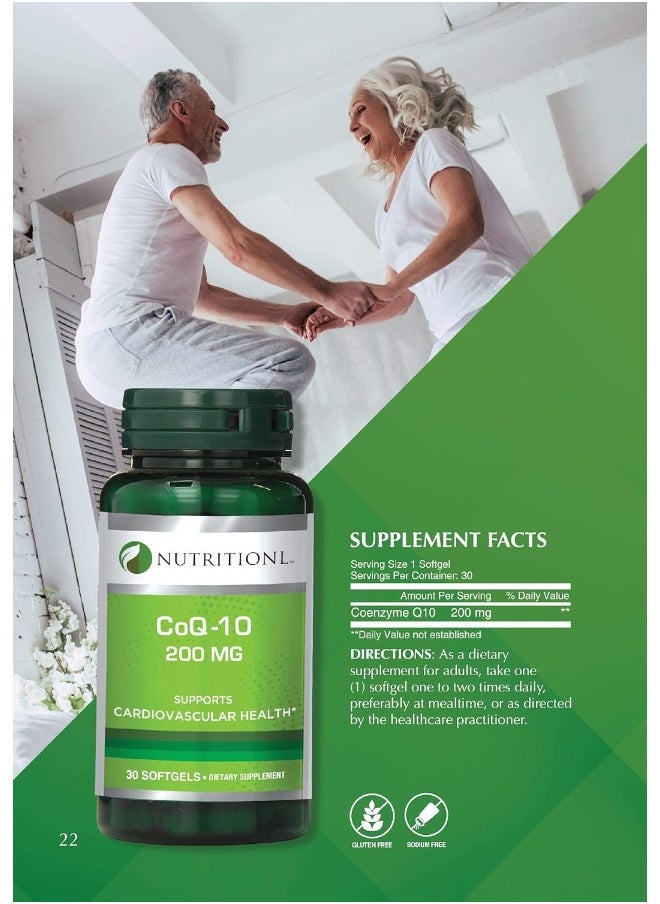 NUTRITIONL - Coq10 200Mg Softgels 30'S - Image 1