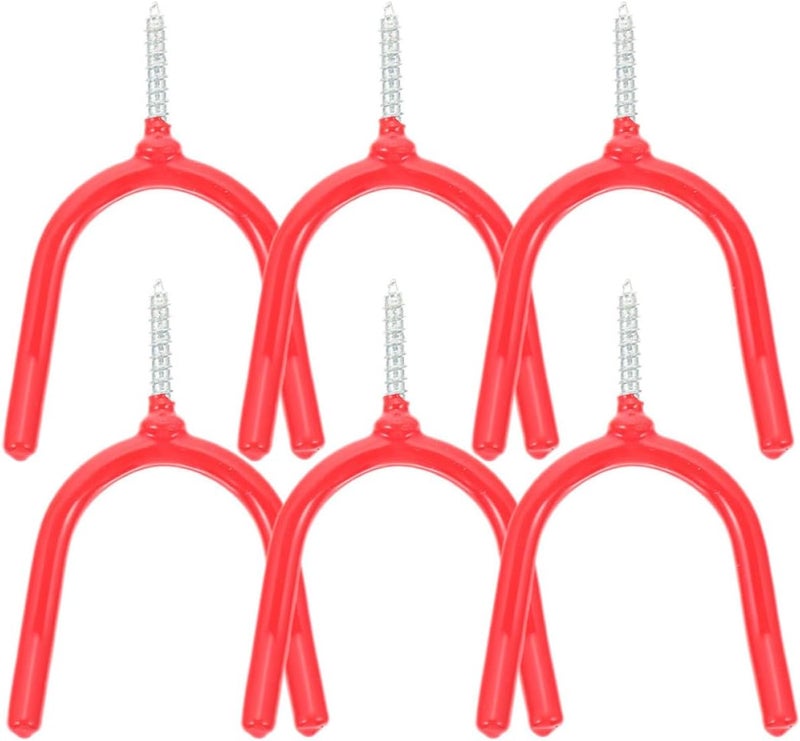 6pcs Metal Garage Wall Hooks Multipurpose Tool Hangers for Garden Tools and Shovels Heavy-Duty Storage Hooks for Garage Organization and Utility Storage - Image 1