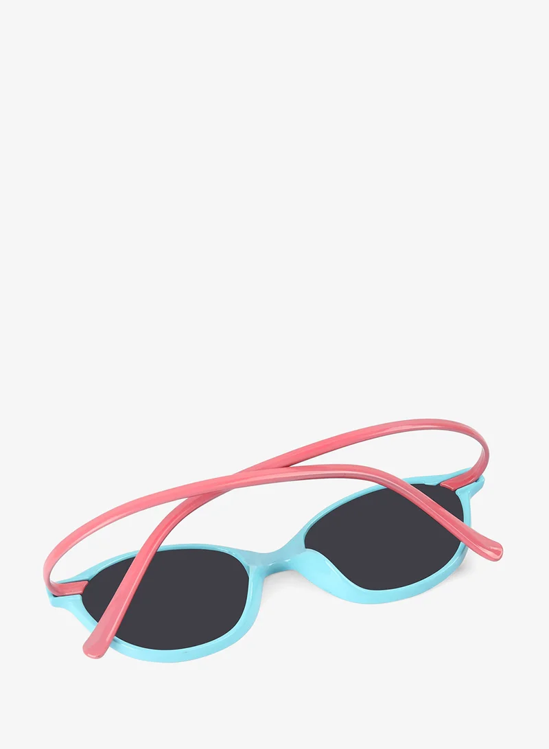 Woggles Stylish Pink & Blue Oval Kids Sunglasses