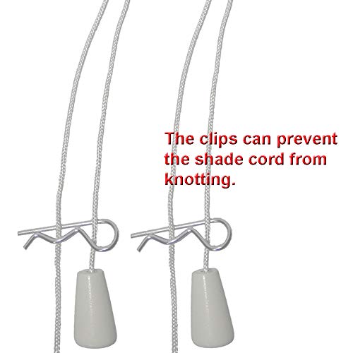Y-Axis Roll of 60 Yards 2.0mm White Braided Nylon Lift Shade Cord with 6 Pack White Wood Cord Knobs + Soft Tape - Image 3