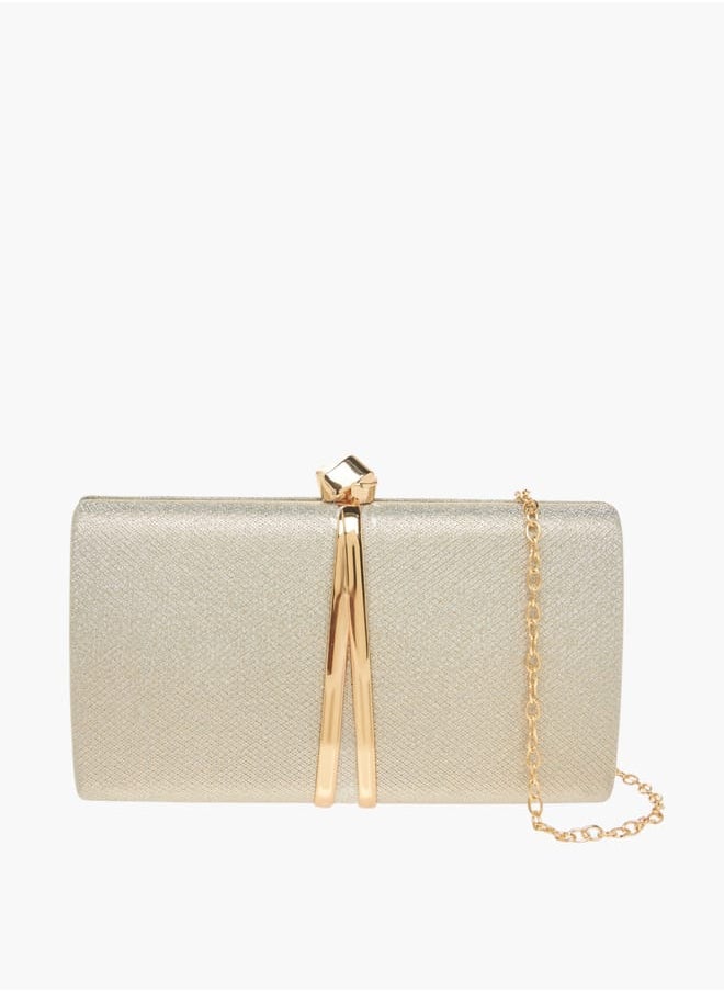 Flora Bella By Shoexpress Women's Textured Clutch with Twist Lock Closure  - Image 1