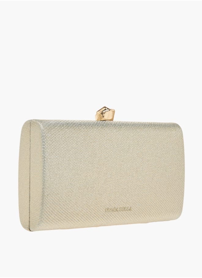 Flora Bella By Shoexpress Women's Textured Clutch with Twist Lock Closure  - Image 3