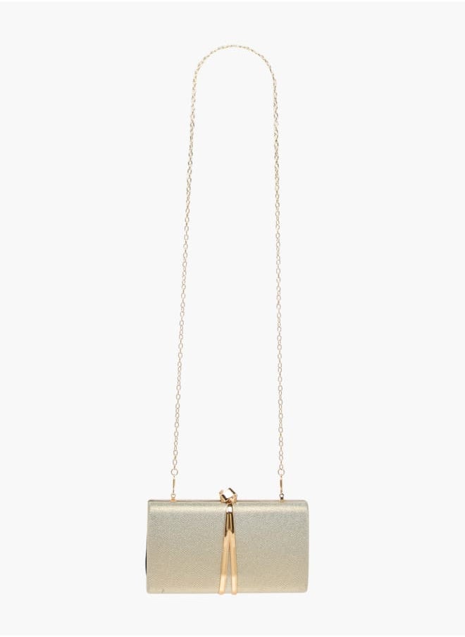 Flora Bella By Shoexpress Women's Textured Clutch with Twist Lock Closure  - Image 2