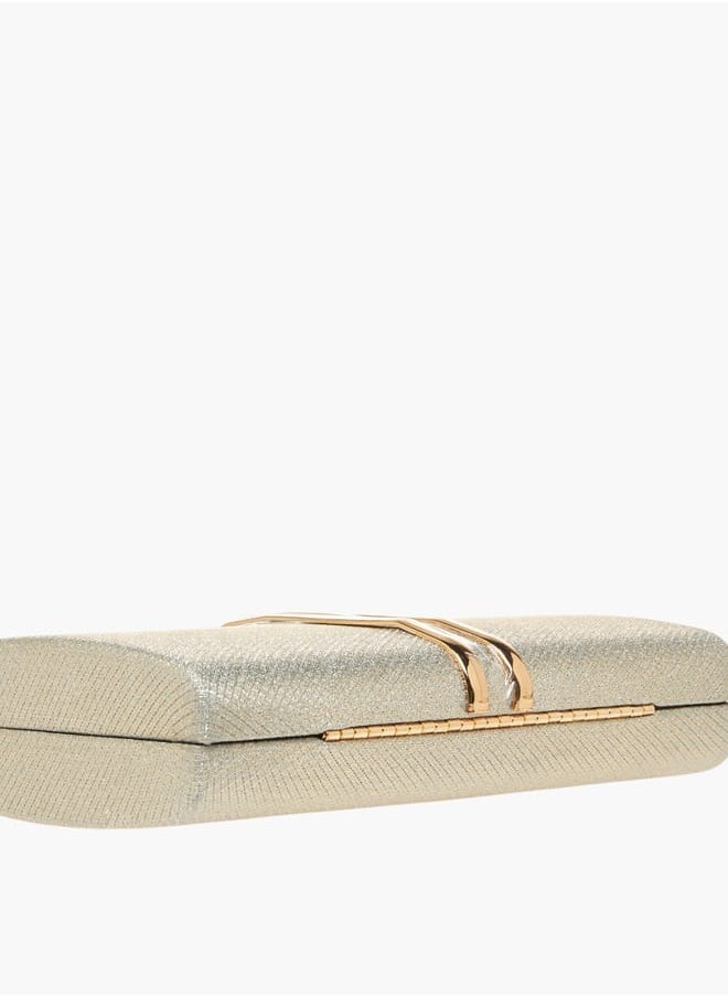 Flora Bella By Shoexpress Women's Textured Clutch with Twist Lock Closure  - Image 5