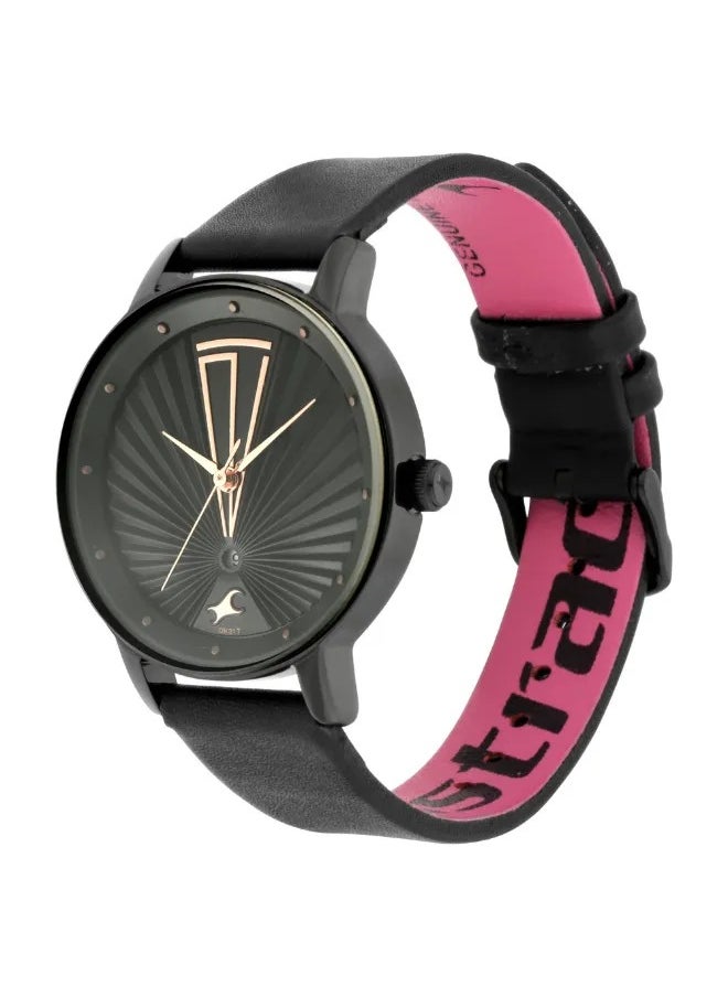 fastrack Women's Analog Round Shape Leather Wrist Watch - 6206NL02 - 42 Mm  - Image 4