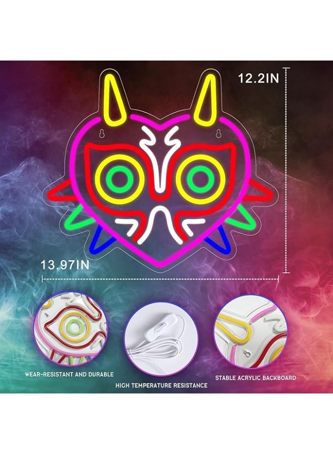 مصباح جداري ليلي LED – بتصميم وجه قطة وقلب متعدد الألوان، يعمل عبر USB، ديكور مضيء لغرف النوم أو الأطفال  - Image 1