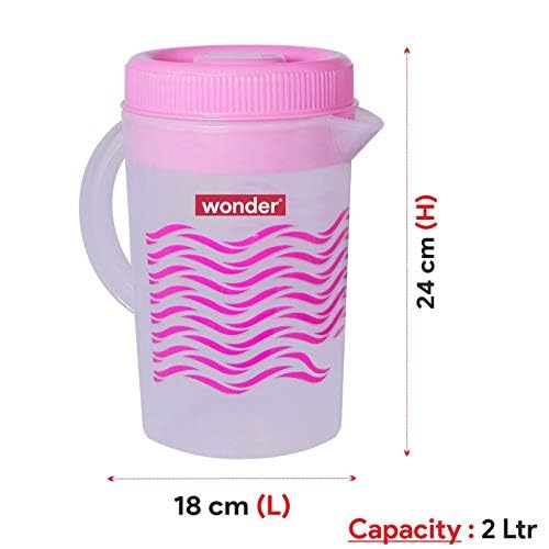 Wonder Homeware Prime Dhara Jug, 1 pc jug 2 LTR, Pink Color - Image 3