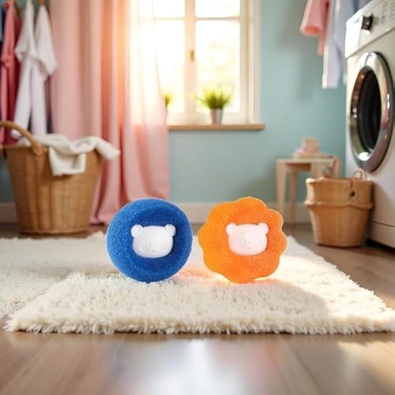 Blue Reusable Hair Remover Washing Machine Hair Catcher Laundry Ball Dryer Ball for Clothing Dog Cat Pet Hair Remover - Image 5