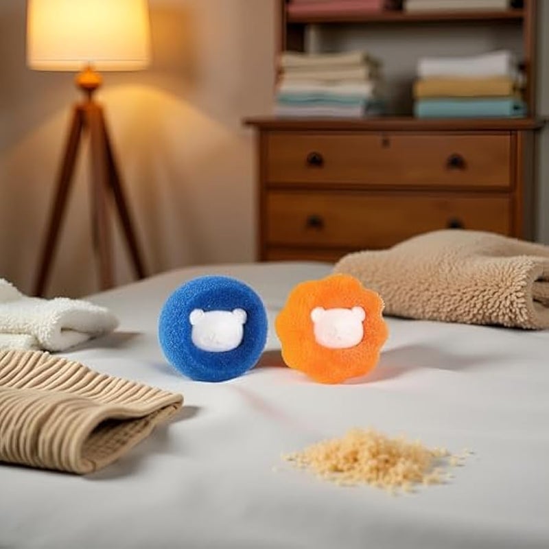 Blue Reusable Hair Remover Washing Machine Hair Catcher Laundry Ball Dryer Ball for Clothing Dog Cat Pet Hair Remover - Image 3