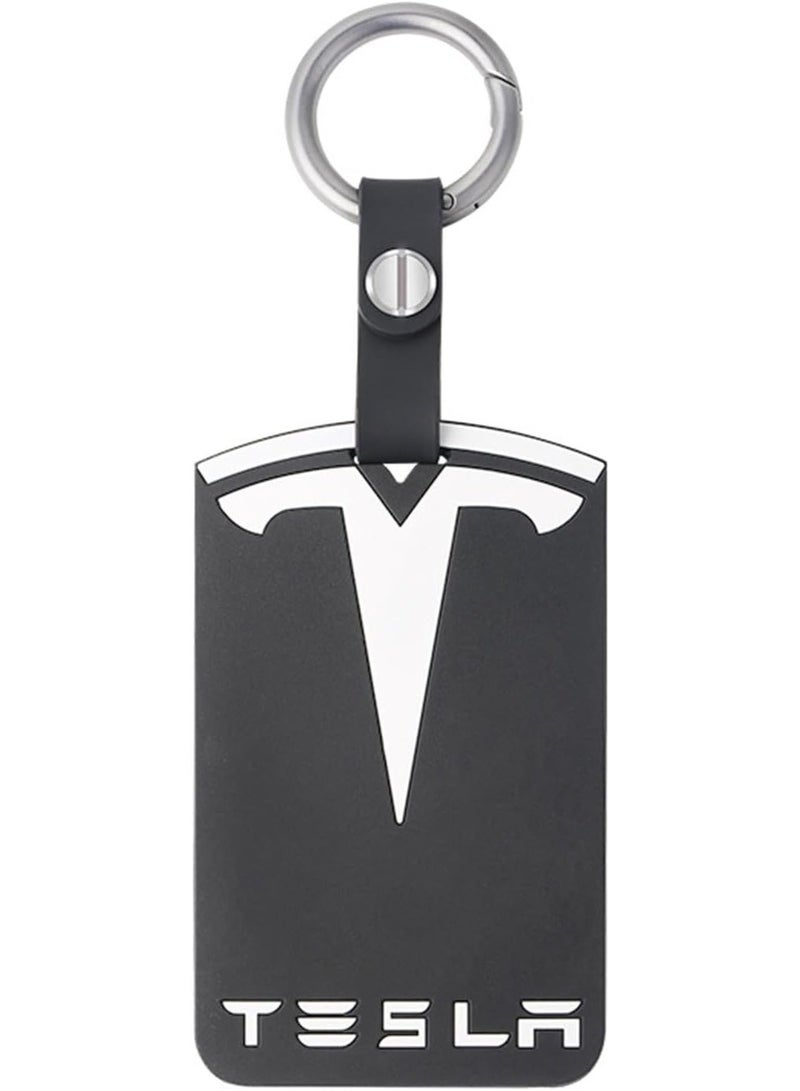 Tesla For Tesla Key Protector Cover Accessories Key Chain, Keys Card Holder for Tesla, Silicone Key Protector Compatible with Tesla Model Y/3, Model S/X, Black, One Size - Image 1