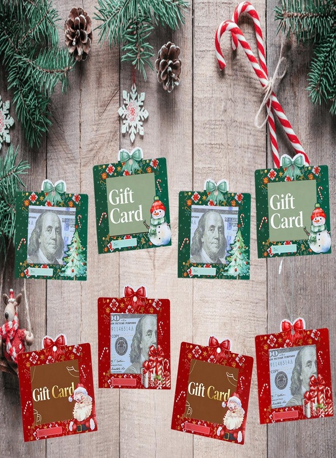 Sozize 8 Pack Christmas Zip-Open Cash & Gift Card Holder Ornaments, Festive Money Holders, Funny Xmas Cash Gift Ideas (Santa, Snowman, Box, Christmas Tree Designs - Image 4