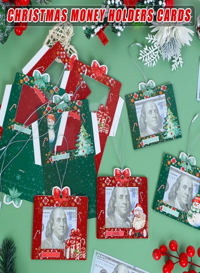 Sozize 8 Pack Christmas Zip-Open Cash & Gift Card Holder Ornaments, Festive Money Holders, Funny Xmas Cash Gift Ideas (Santa, Snowman, Box, Christmas Tree Designs - Image 5