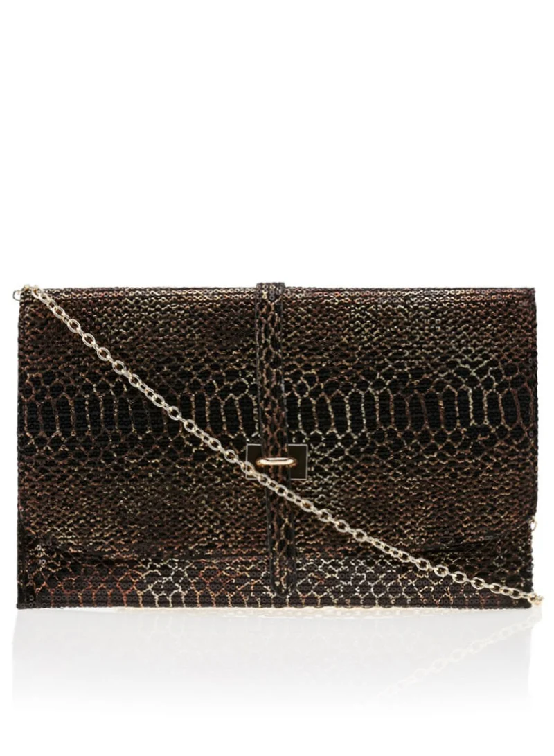 Ginger Sequin Clutch