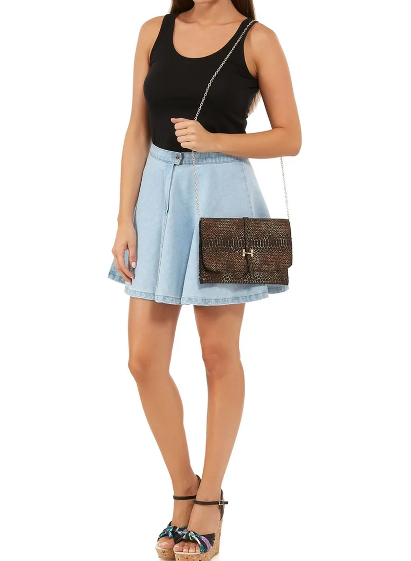 Ginger Sequin Clutch